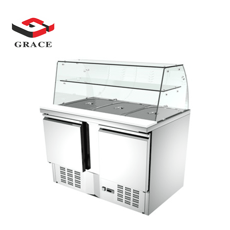 Grace refrigerated stainless steel salad bar 3