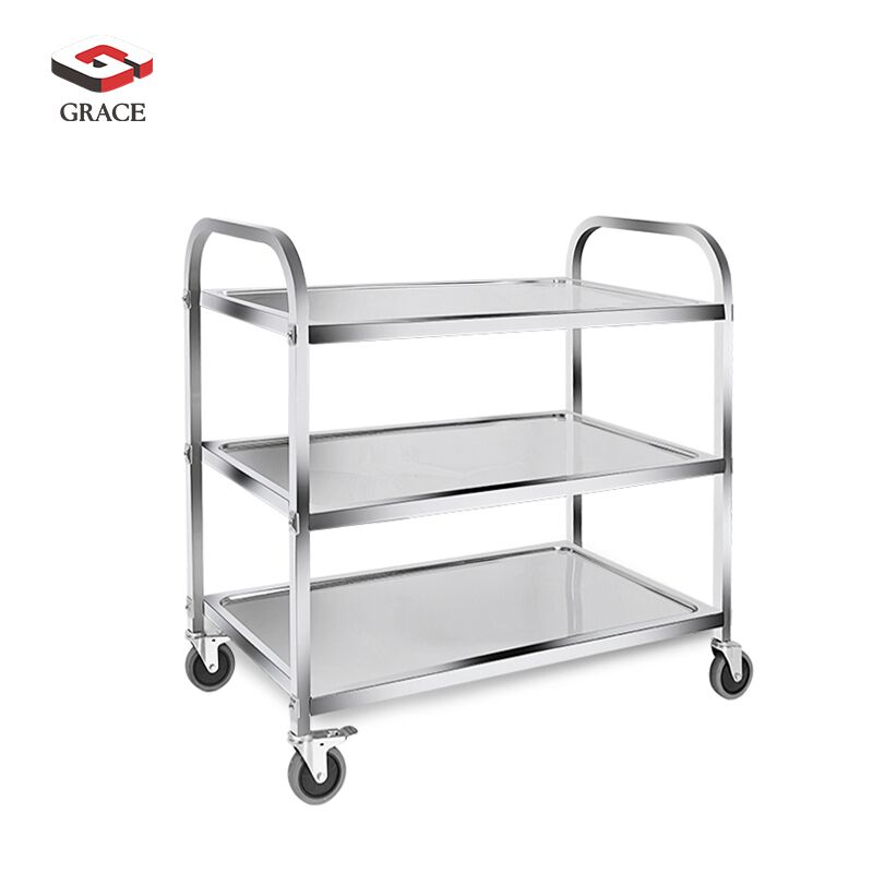 Stainless Steel Three-Layers Dining Cart